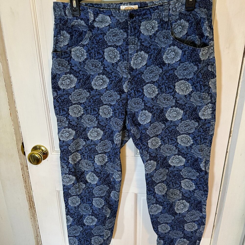 Talbots Floral Capri jean pant - size 16W